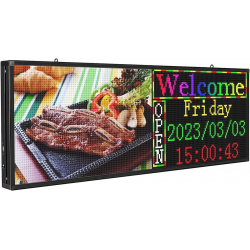  P5 Full color Water proof LED Display, Size:166x38x7.5 cm, Video, Text, Wi-Fi+USB, Resolution: 64*320 SN19823