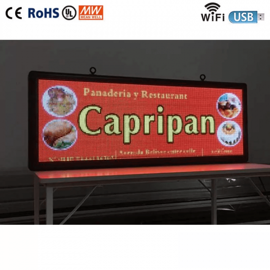  P5 Full color Waterproof LED Display, Size:166x54x7.5 cm, Video, Text, Wi-Fi+USB, Resolution: 96*320 SN114233