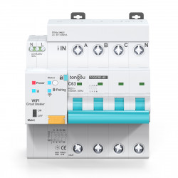 Smart 4P Tuya WiFi with metering circuit breaker 1-63A adjustable SN22582